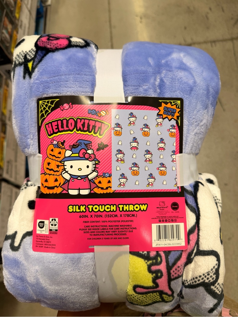 Viral Hello Kitty hallowen Lavender Silk Touch Throw Blanket - Accessories